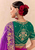 Magenta Purple Heavy Embroidered Designer Silk Saree