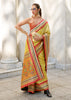 Delight Yellow Tissue Banarasi Silk Saree with Contrast Border