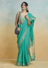 Mint Green Woven Banarasi Linen Silk Saree