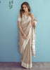 Castle Grey Woven Linen Silk Saree