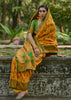 Daffodil Yellow Woven Kashmiri Jamewar Silk Saree