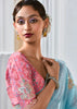 Pre Order: Angel Blue Designer Silk Saree