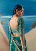 Emerald Green Satin Organza Embroidered Saree