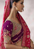 “Exclusive Offer” : Princess Pink Banarasi Designer Saree With Embroidered Blouse
