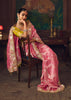 Blossom Pink Woven Embroidered Saree