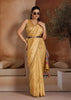 Golden Beige Woven Banarasi Silk Saree