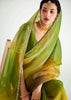 Mehandi Green Ombre Banarasi Tissue Saree