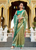 Golden Green Woven Tissue Silk Saree