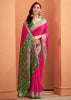 Magenta Pink Woven Banarasi Patola Silk Saree