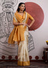 Mustard Border Ivory Woven Banarasi Silk Saree