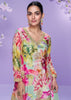 Multicolor Dusty Green Digital Printed Designer Palazzo Set