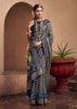 Twilight Blue Printed Patola Silk Saree