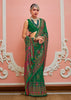 Dark Green Woven Kashmiri Jamewar Saree