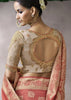 “Exclusive Offer” : Peach Pink Banarasi Designer Saree With Embroidered Blouse
