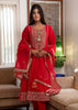 Vermillion Red Gold Detail Embroidered Suit (10702889058497)