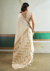 Snow White Woven Tussar Silk Saree