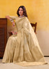 Off White Woven Tusser Silk Saree