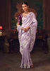 Frida Lilac Woven Embroidered Saree