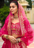 Hot Pink Heavy Embroidered Stitched Designer Lehenga