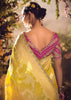 Empire Yellow Banarasi Designer Silk Saree With Embroidered Blouse