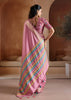 Lilac Pink Woven Banarasi Silk Saree