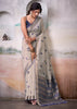 Off White Woven Banarasi Cotton Silk Saree