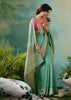 Sea Green Woven Embroidered Banarasi Silk Saree