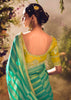 Electric Green Banarasi Designer Silk Saree With Embroidered Blouse