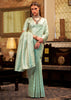 Sea Green Woven Banarasi Sain Silk Saree
