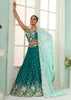 Rama Green Georgette Embroidered Sequins Lehenga Set