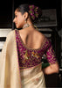 "Exclusive Offer" : Off White Woven Embroidered Banarasi Silk Saree
