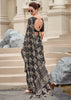 Black Printed Cotton Silk Saree