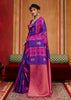 Shades Of Purple Woven Banarasi Silk Saree