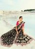 Black Woven Banarasi Embroidered Soft SIlk Saree