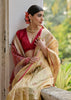 Sunlight Cream Woven Patola Silk Saree