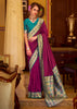 Dahlia Purple Woven Banarasi Soft Silk Saree