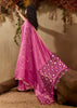 Carmine Pink Woven Cotton Silk Saree