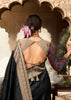 “Exclusive Offer” : Phantom Black Woven Banarasi Silk Saree