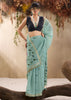 Pastel Blue Woven Cotton Silk Saree