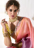 Purple And Pink Designer Organza Tissue Silk Saree