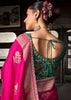 "Exclusive Offer" : Princess Pink Woven Embroidered Banarasi Silk Saree