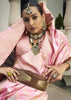 Pastel Pink Woven Banarasi Silk Saree