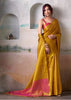 Golden Yellow Woven Tissue Silk Saree