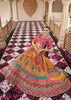 Pink & Yellow Banarasi Silk Embroidered Lehenga