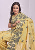 Vanilla Yellow Woven Cotton Linen Silk Saree