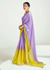 Lavender Yellow Ombre Banarasi Tissue Saree