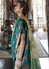 Emerald & Sage Green Dual Tone Bronze Zari Woven Banarasi Silk Saree