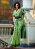 Pista Green Woven Tissue Linen Silk Saree
