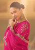 Raspberry Pink Embroidered Designer Suit Set