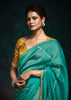 Tropical Green Designer Tissue Silk Saree With Printed Blouse